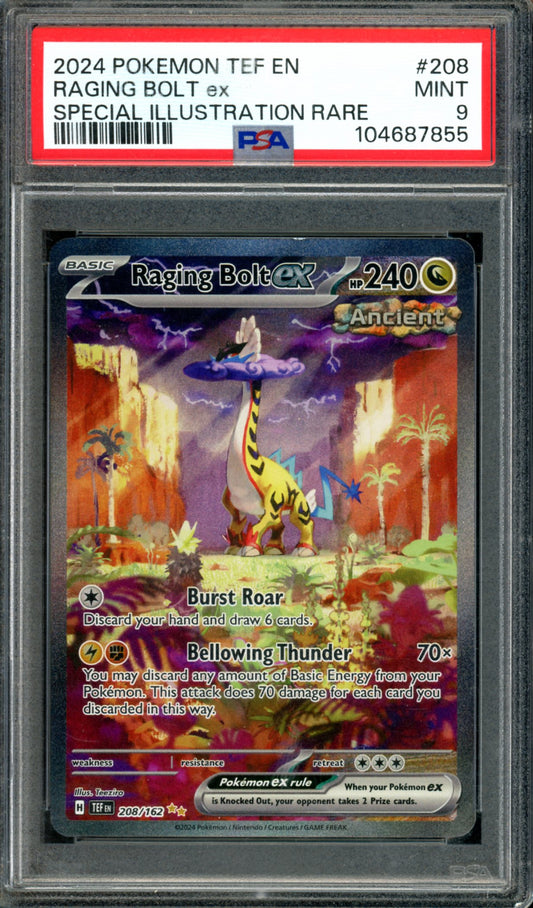 PSA 9 Raging Bolt EX (208/162) [Temporal Forces]