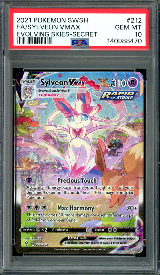 PSA 10 Sylveon VMAX (212/203) [Evolving Skies]