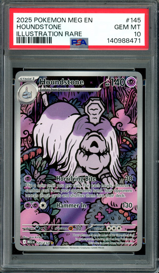 PSA 10 Houndstone (145/132) [Mega Evolution)