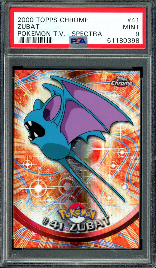 PSA 9 Zubat Spectra (41) [Topps Chrome Series 1]