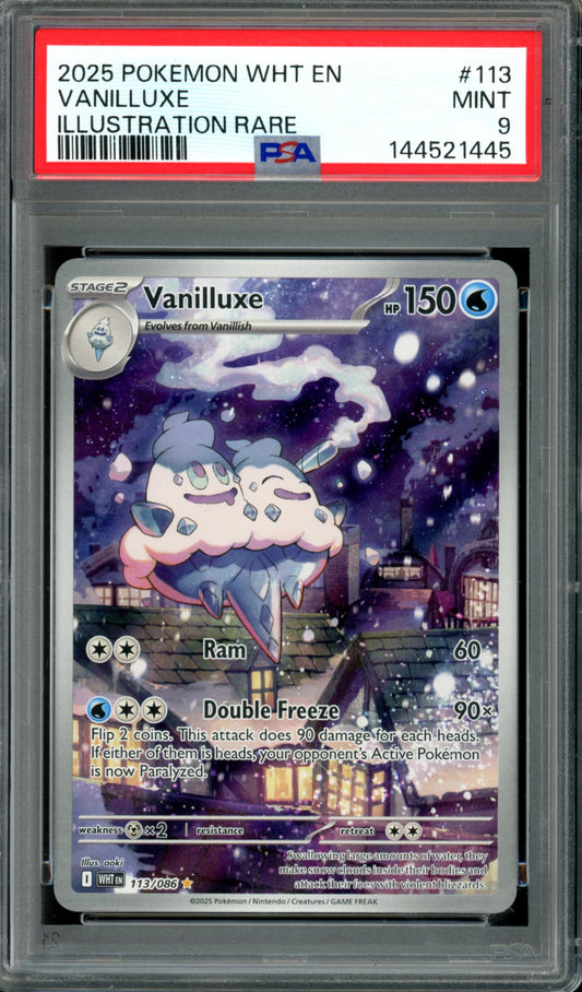 PSA 9 Vanilluxe (113/086) [White Flare]