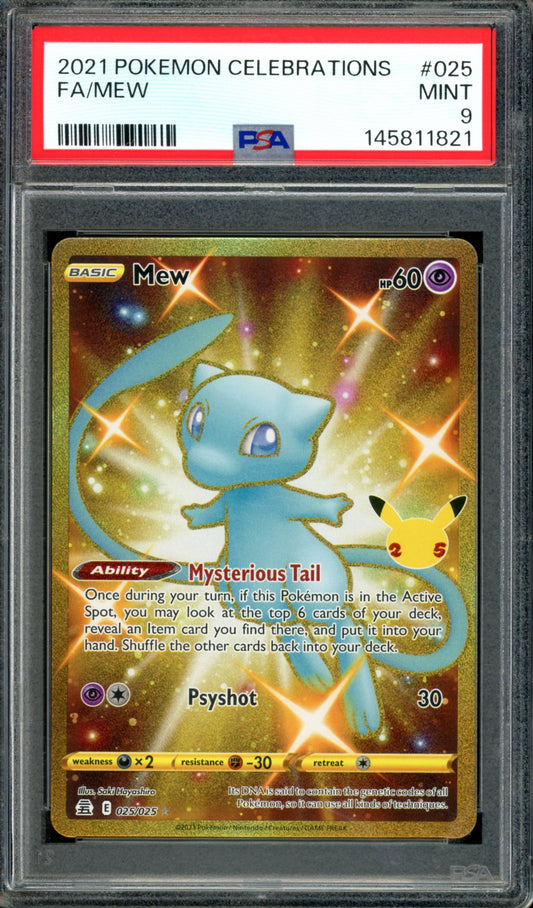 PSA 9 Mew (025/025) [Celebrations]