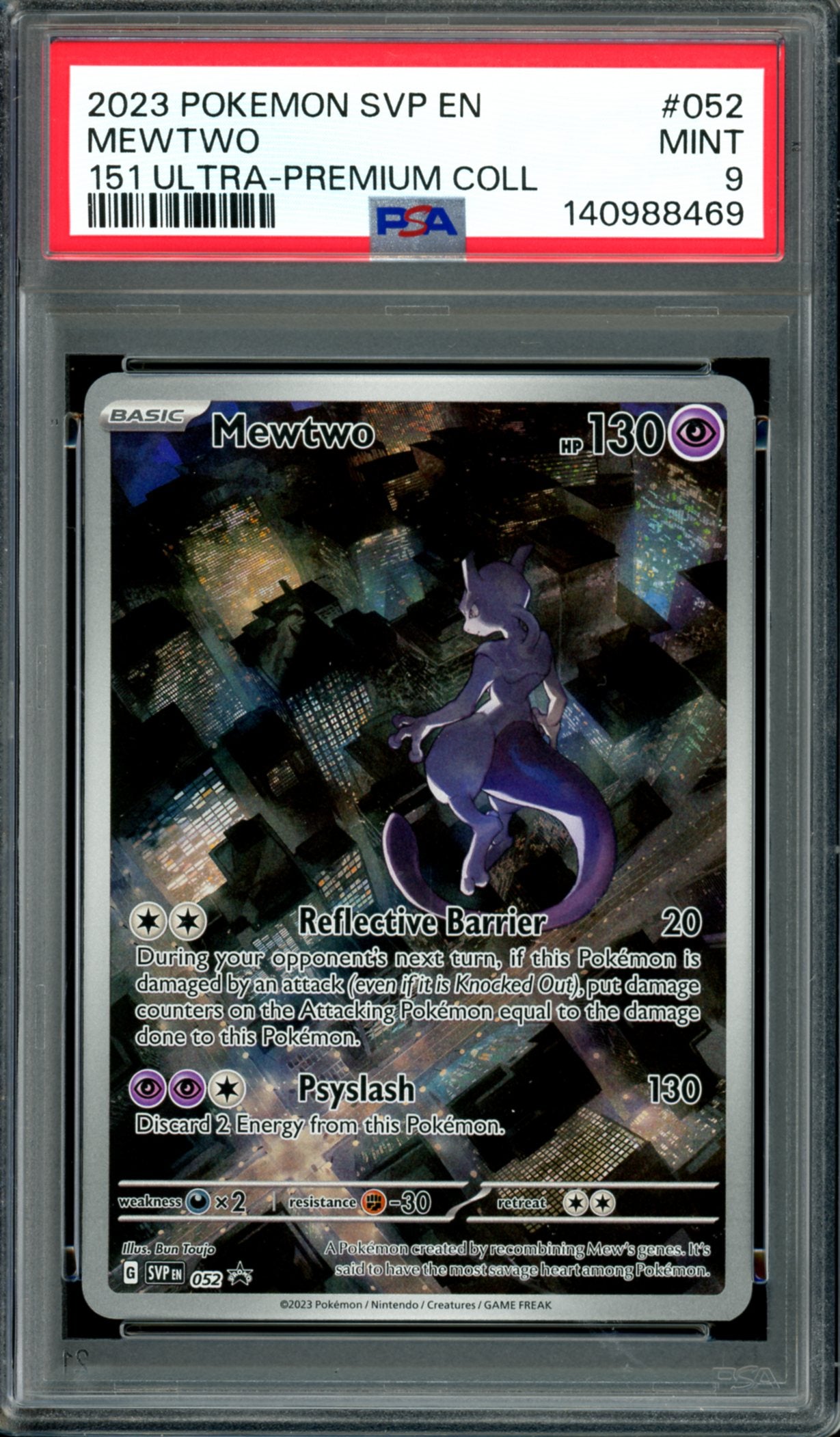 PSA 9 Mewtwo (SVP052) [Black Star Promo]