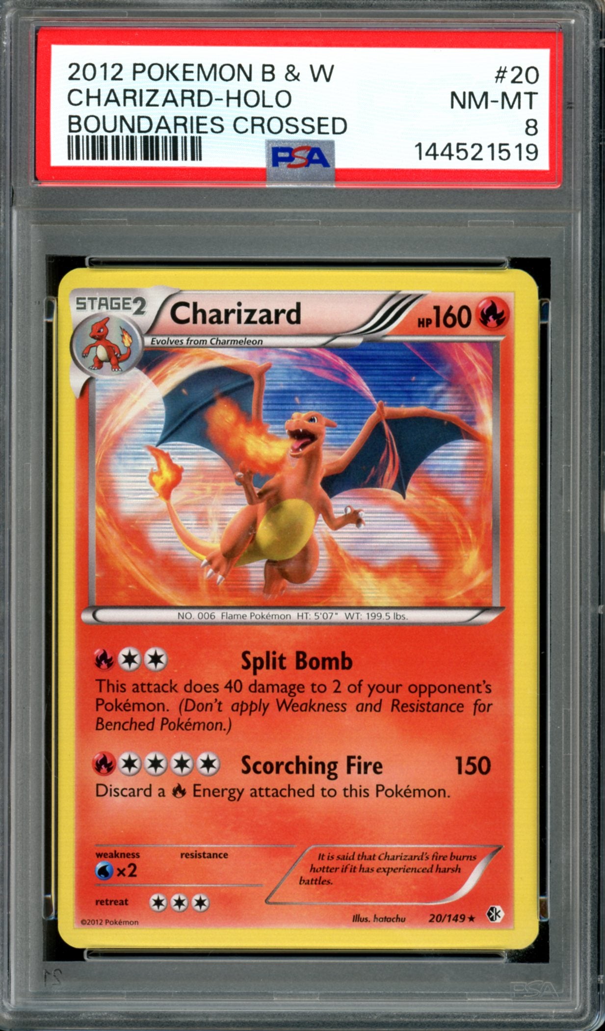 PSA 8 Charizard (20/149) [Boundaries Crossed]