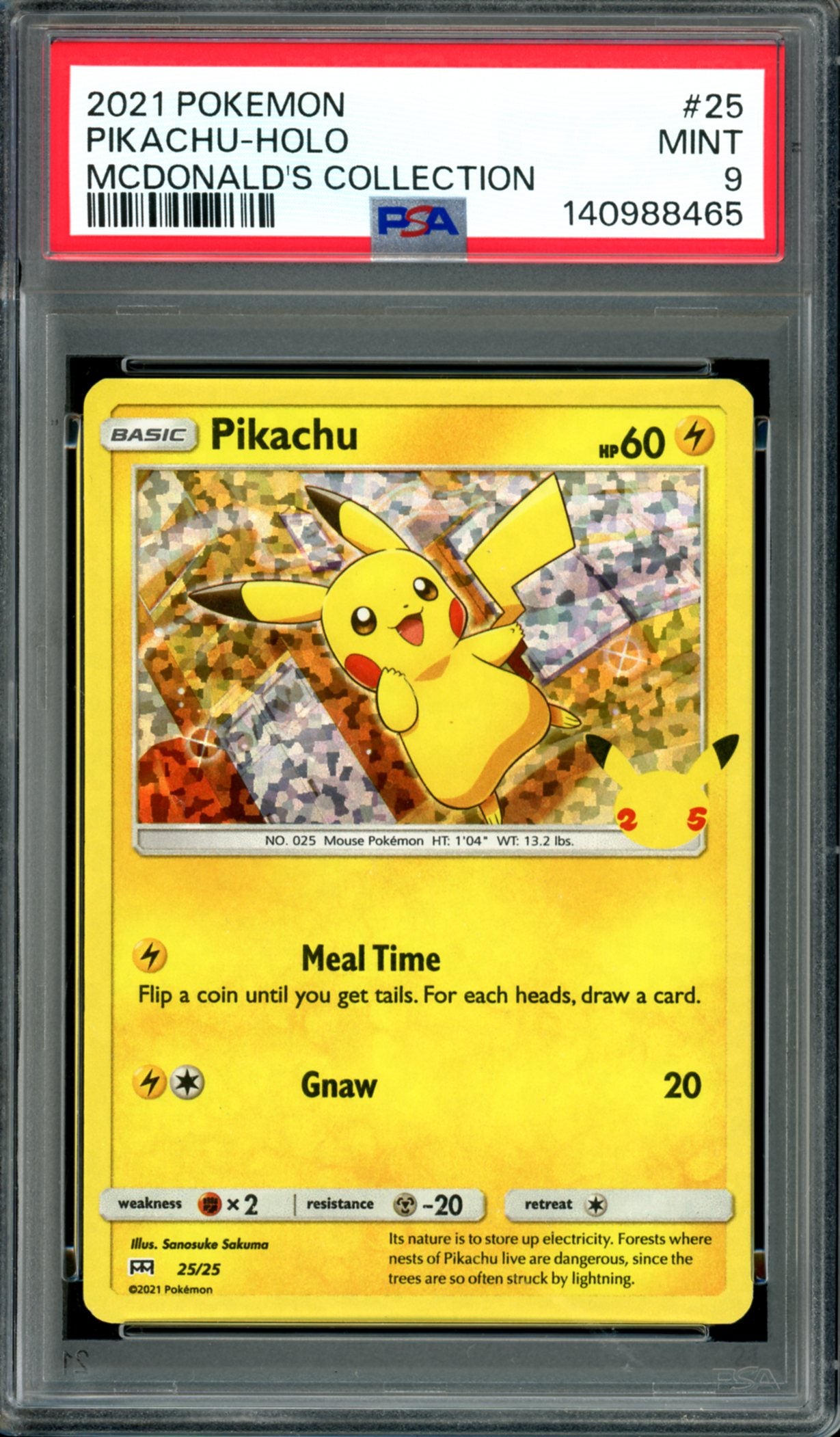 PSA 9 Pikachu (25/25) [McDonalds Collection]