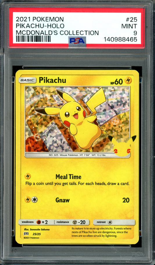 PSA 9 Pikachu (25/25) [McDonalds Collection]