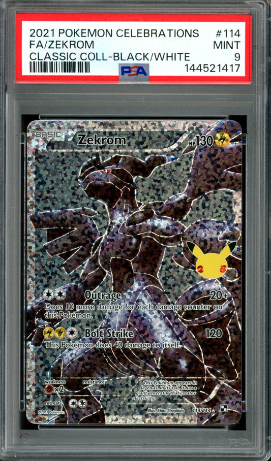 PSA 9 Zekrom (114/114) [Celebrations]