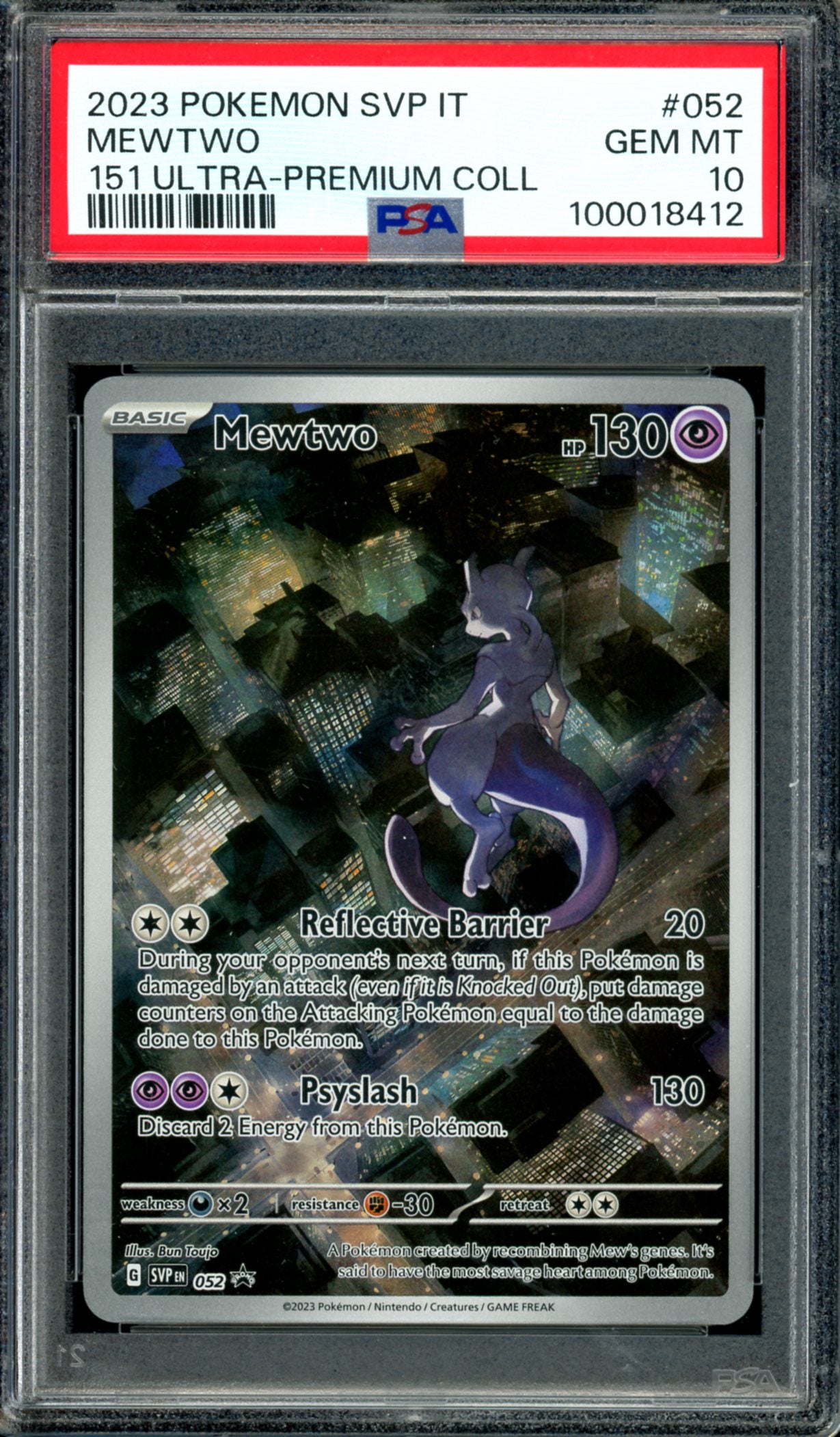 PSA 10 Mewtwo (SVP052) [Black Star Promo]