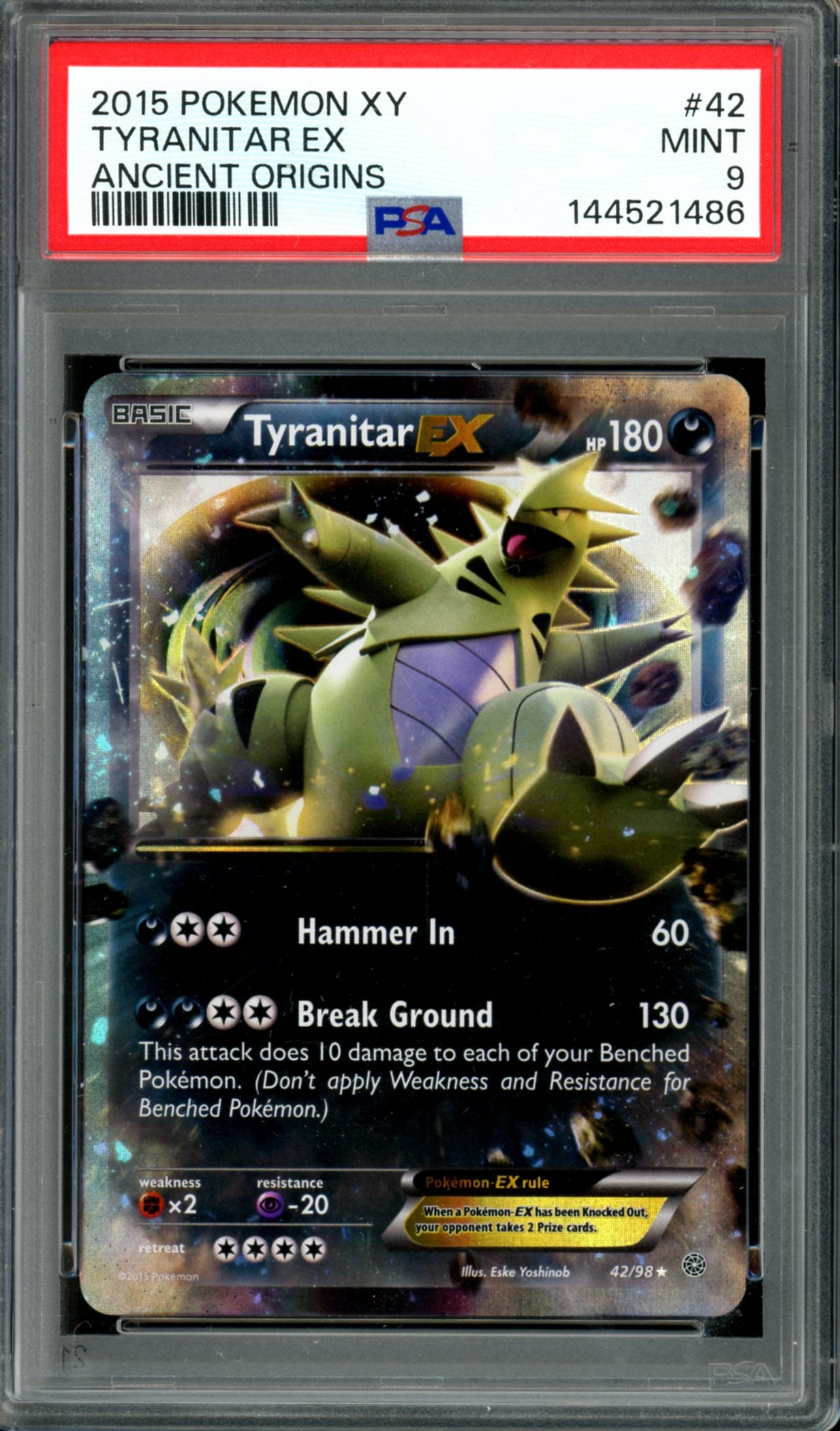 PSA 9 Tyranitar EX (42/98) [Ancient Origins]