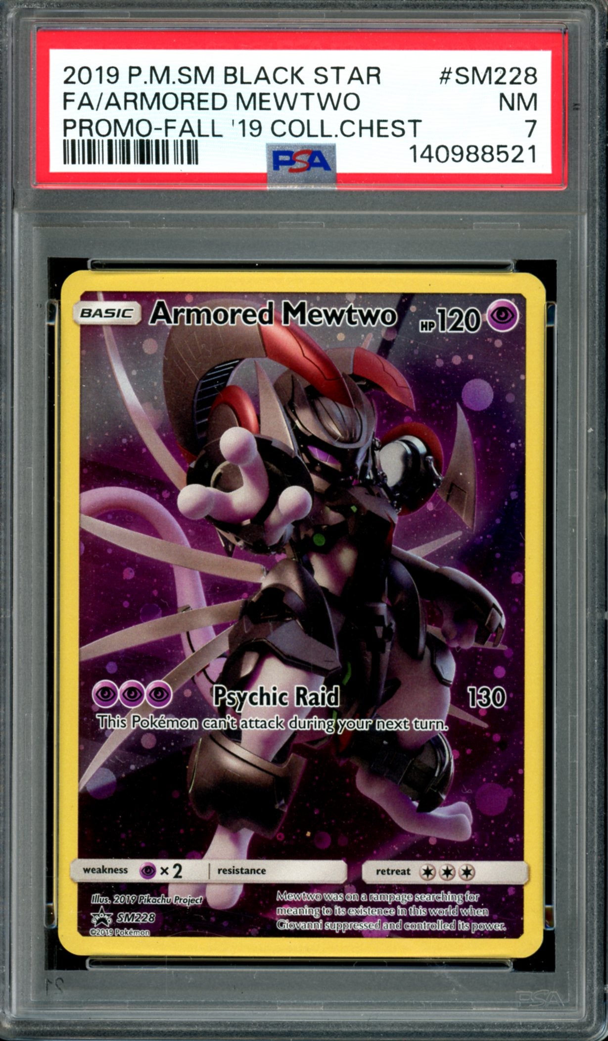 PSA 7 Armored Mewtwo (SM228) [Black Star Promo]