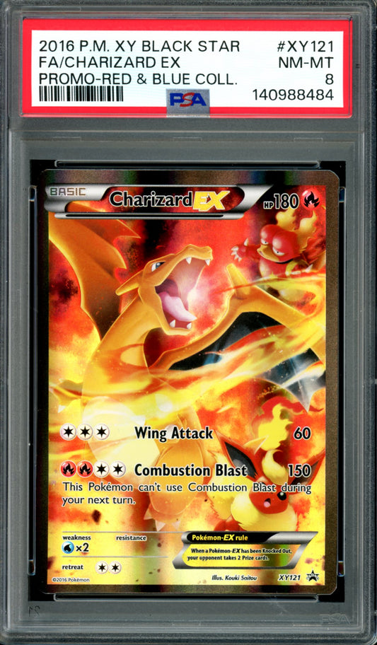 PSA 8 Charizard EX (XY121) [Black Star Promo]