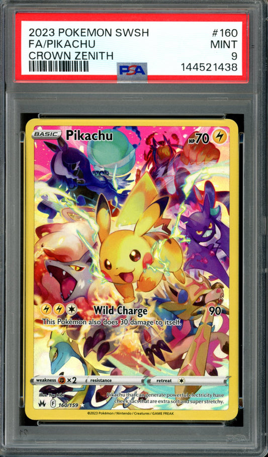 PSA 9 Pikachu (160/159) [Crown Zenith]