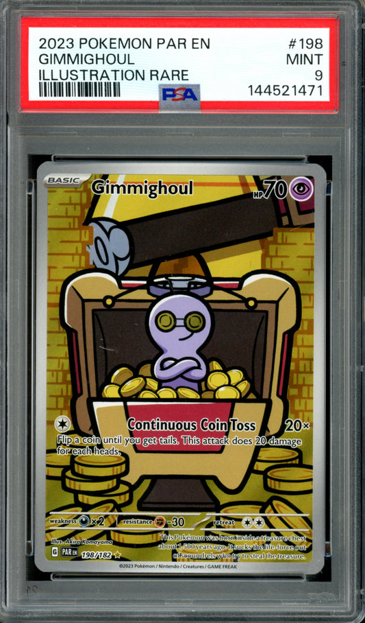 PSA 9 Gimmighoul (198/182) [Paradox Rift]