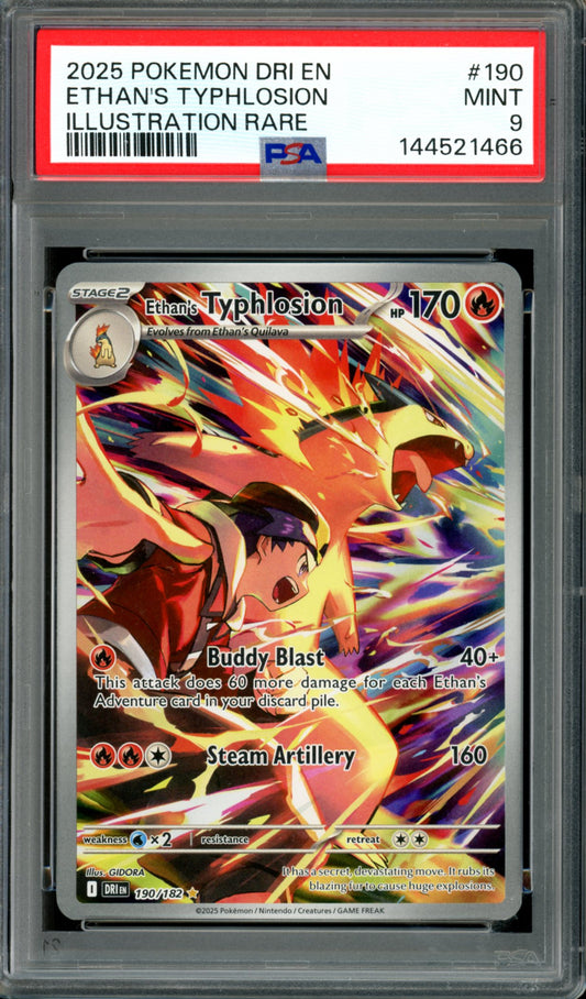PSA 9 Ethan's Typhlosion (190/182) [Destined Rivals]