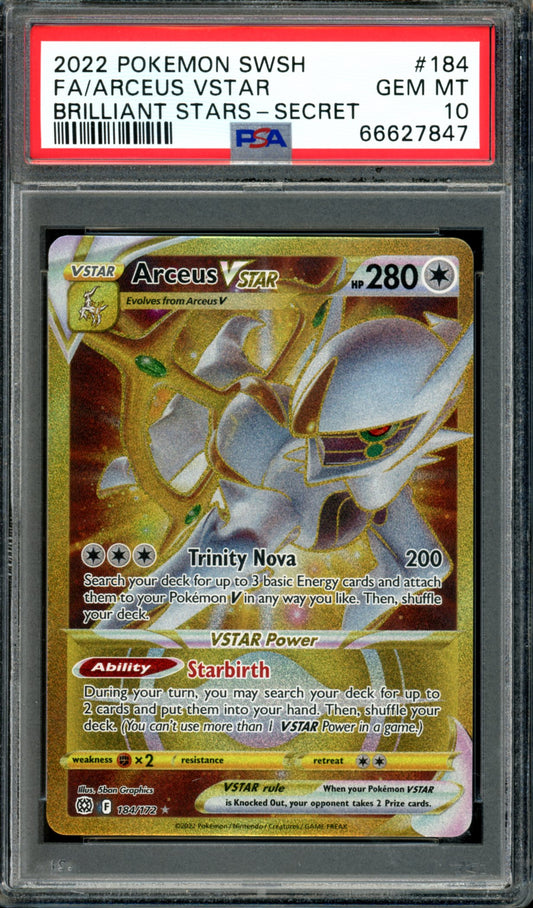 PSA 10 Arceus VSTAR (184/172) [Brilliant Stars]