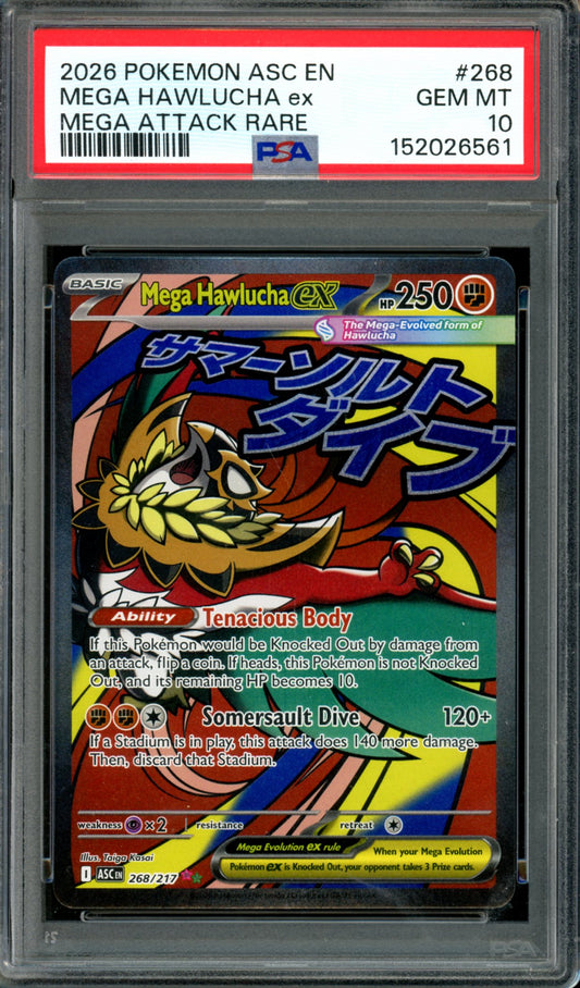 PSA 10 Mega Hawlucha EX (268/217) [Ascended Heroes]