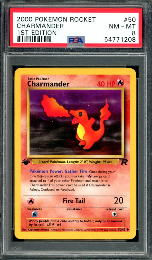 PSA 8 1st Edition Charmander (50/82) [Team Rocket]