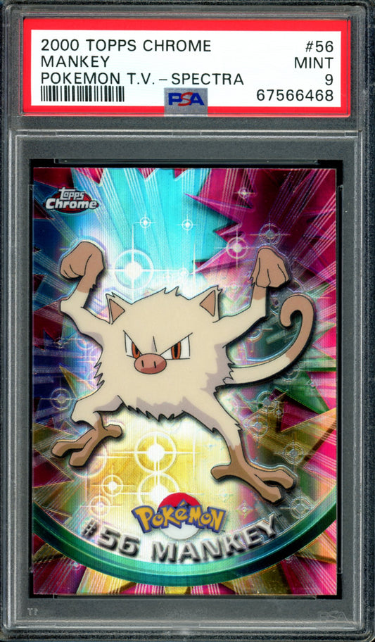 PSA 9 Mankey Spectra (56) [Topps Chrome Series 1]