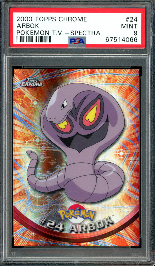PSA 9 Arbok Spectra (24) [Topps Chrome Series 1]