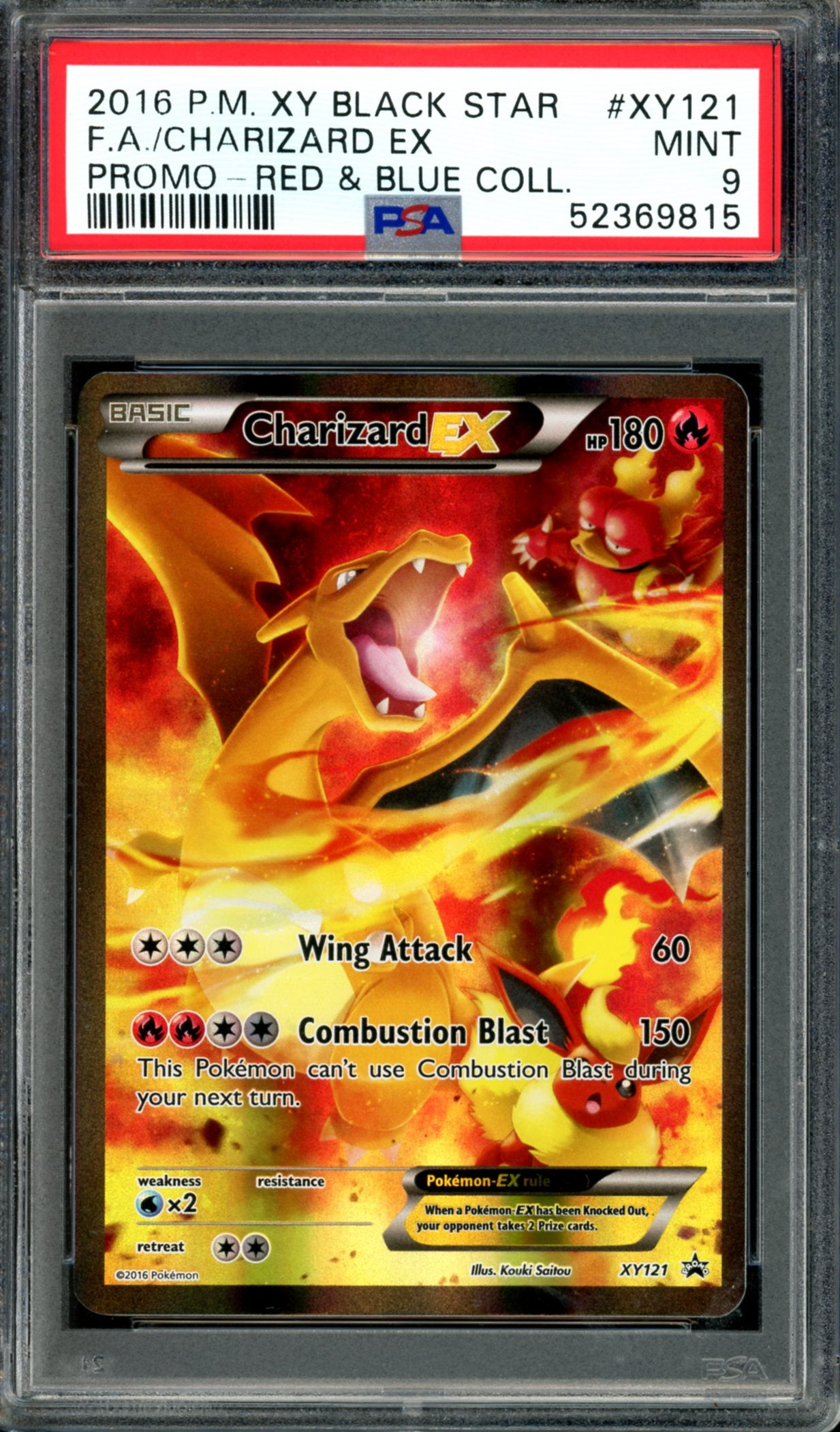 PSA 9 Charizard EX (XY121) [Black Star Promo]