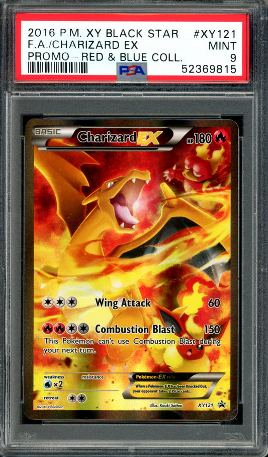 PSA 9 Charizard EX (XY121) [Black Star Promo]