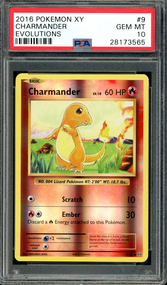 PSA 10 Charmander (9/108) [Evolutions]