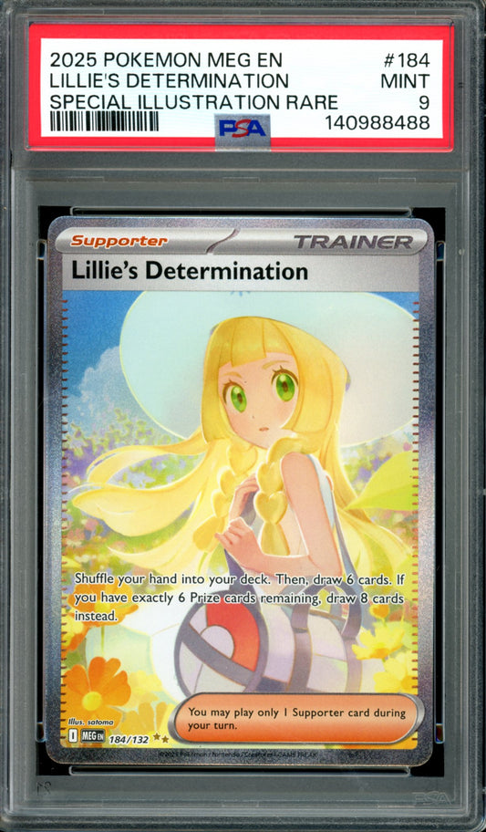 PSA 9 Lillie's Determination (184/132) [Mega Evolution)