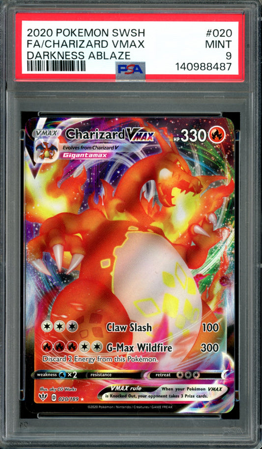 PSA 9 Charizard VMAX (020/189) [Darkness Ablaze]