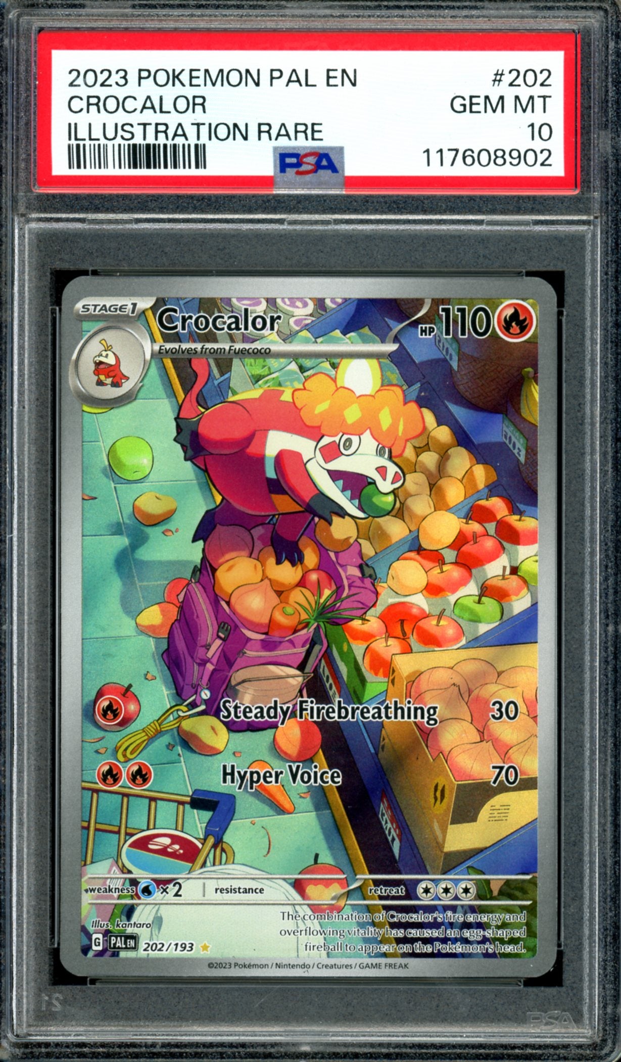 PSA 10 Crocalor (202/193) [Paldea Evolved]