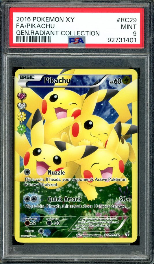 PSA 9 Pikachu (RC29/RC32) [Generations Radiant Collection]