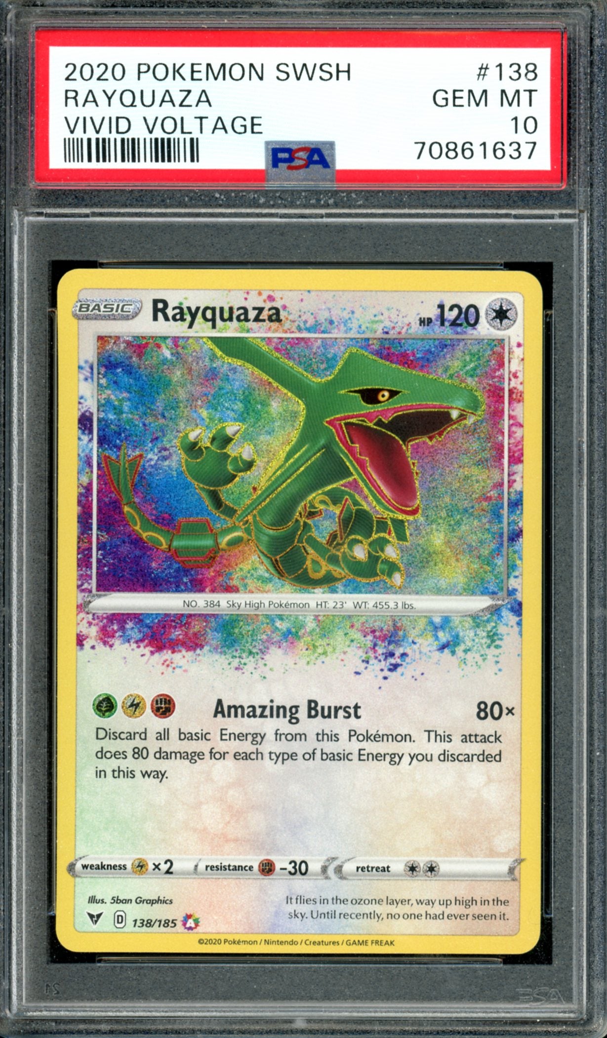 PSA 10 Rayquaza (138/185) [Vivid Voltage]
