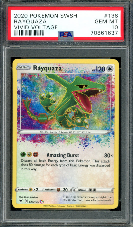PSA 10 Rayquaza (138/185) [Vivid Voltage]