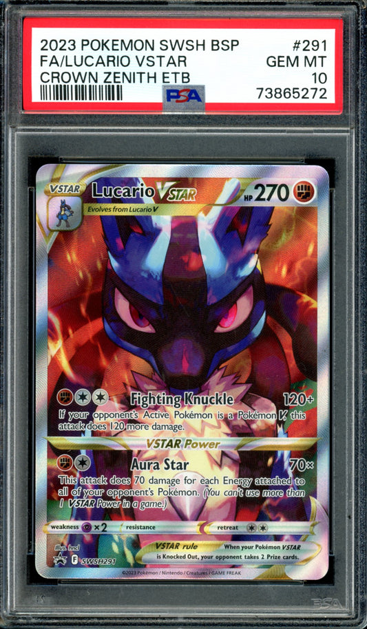 PSA 10 Lucario VSTAR (SWSH291) [Black Star Promo]