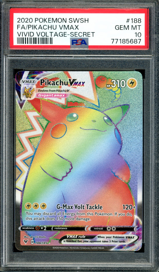 PSA 10 Pikachu VMAX (188/185) [Vivid Voltage]