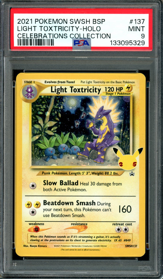 PSA 9 Light Toxtricity (SWSH137) [Black Star Promo]