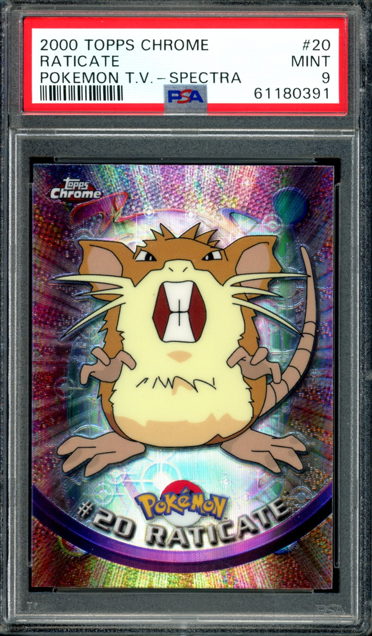 PSA 9 Raticate Spectra (20) [Topps Chrome Series 1]
