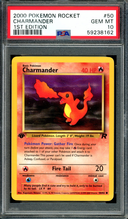PSA 10 1st Edition Charmander (50/82) [Team Rocket]