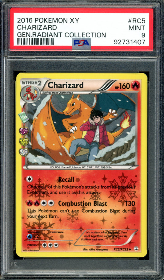 PSA 8 Charizard (RC5/RC32) [Generations Radiant Collection]