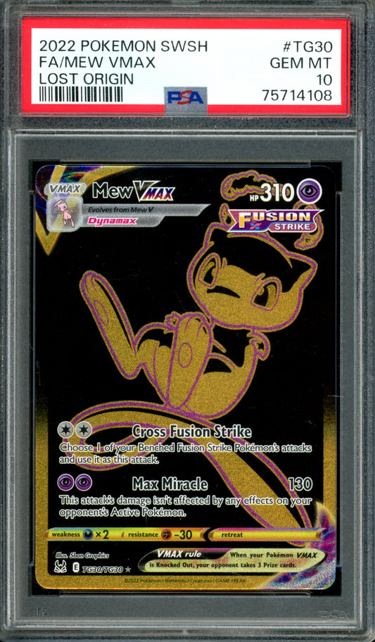 PSA 10 Mew VMAX (TG30/TG30) [Lost Origin]