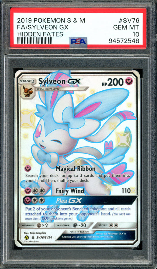 PSA 10 Sylveon GX (SV76/SV94) [Hidden Fates]