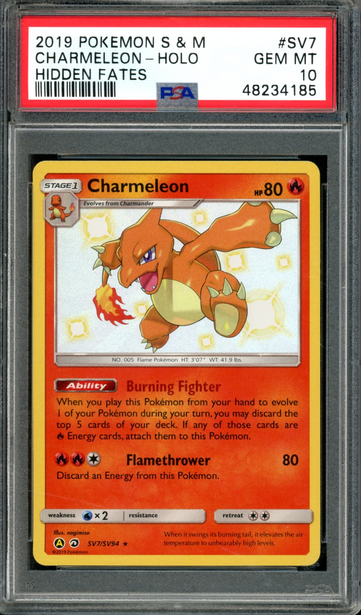 PSA 10 Charmeleon (SV7/SV94) [Hidden Fates]