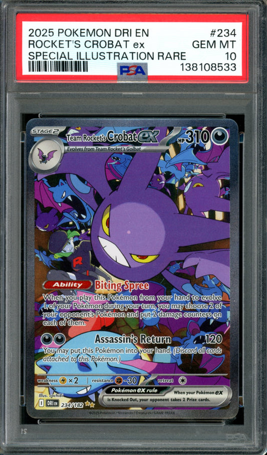 PSA 10 Team Rocket's Crobat (234/182) [Destined Rivals]
