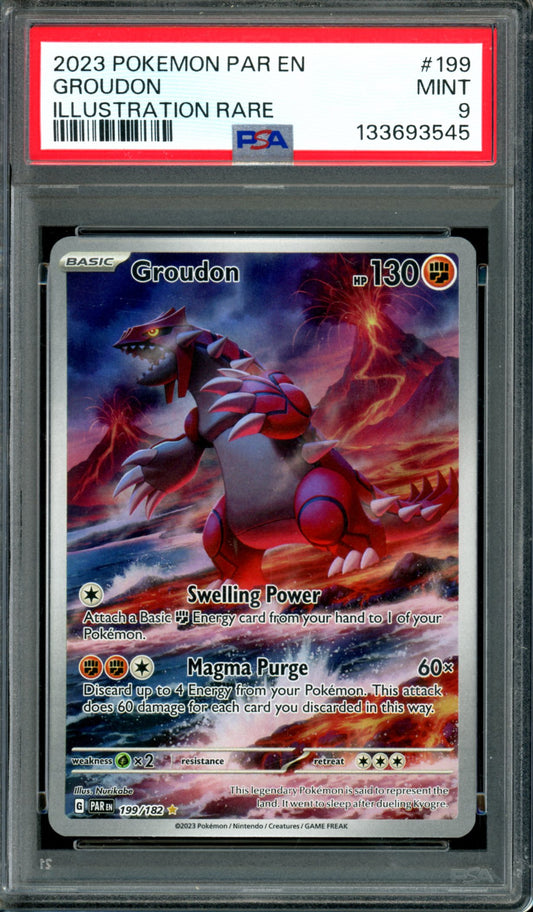 PSA 9 Groudon (199/182) [Paradox Rift]