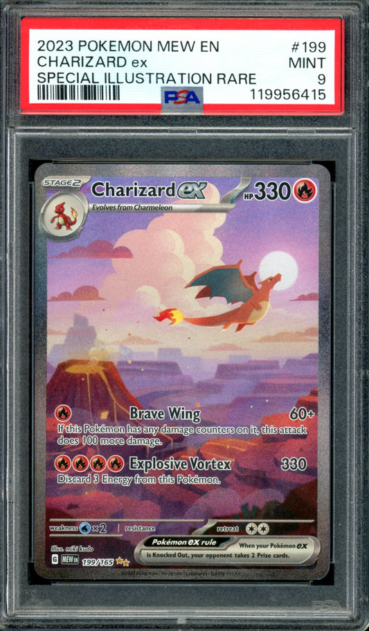 PSA 9 Charizard EX (199/165) [151]