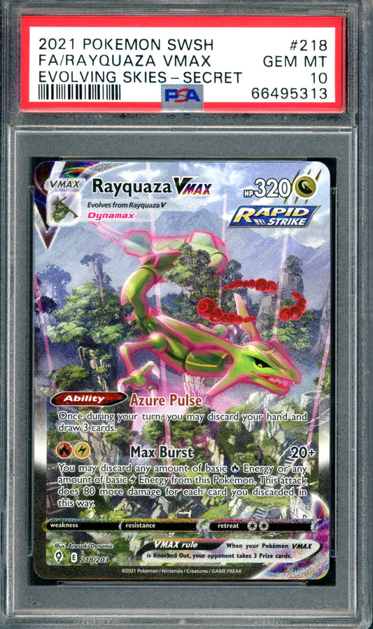 PSA 10 Rayquaza VMAX (218/203) [Evolving Skies]
