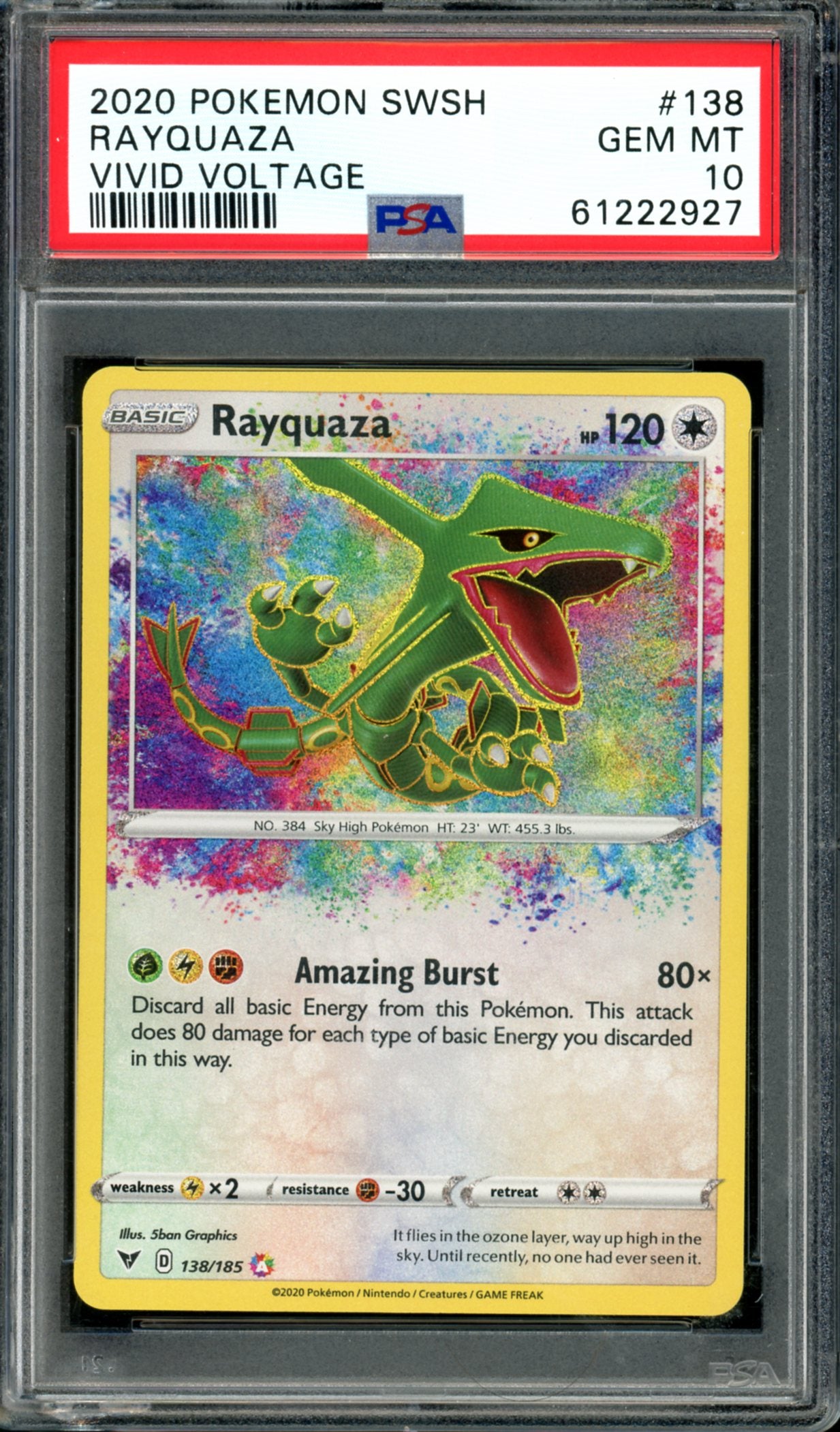 PSA 10 Rayquaza (138/185) [Vivid Voltage]