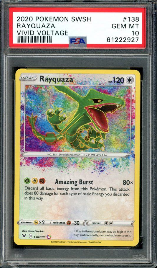 PSA 10 Rayquaza (138/185) [Vivid Voltage]