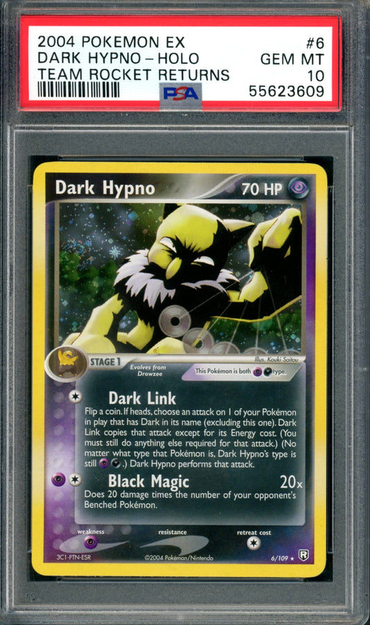 PSA 10 Dark Hypno (6/109) [Team Rocket Returns]