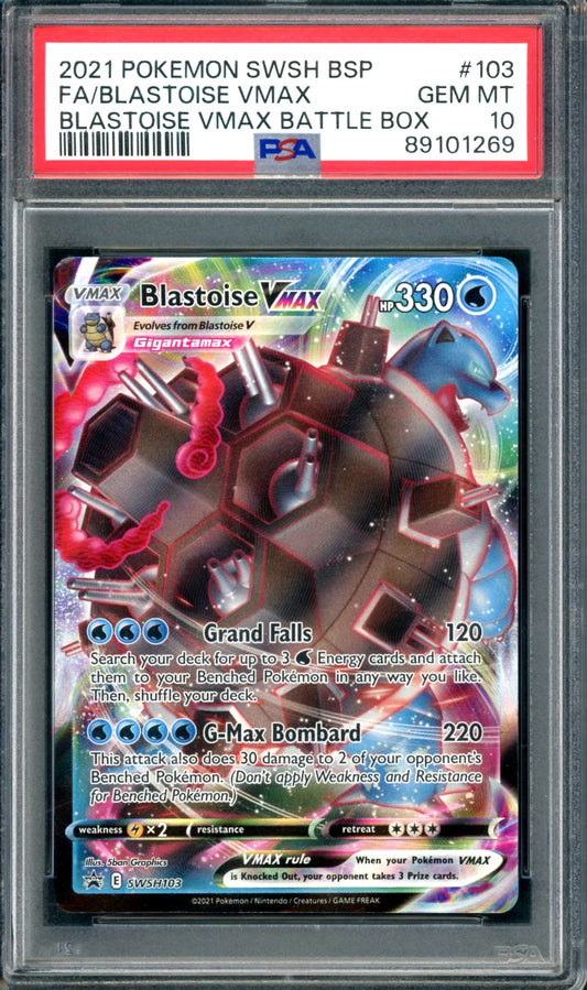 PSA 10 Blastoise VMAX (SWSH103) [Black Star Promo]