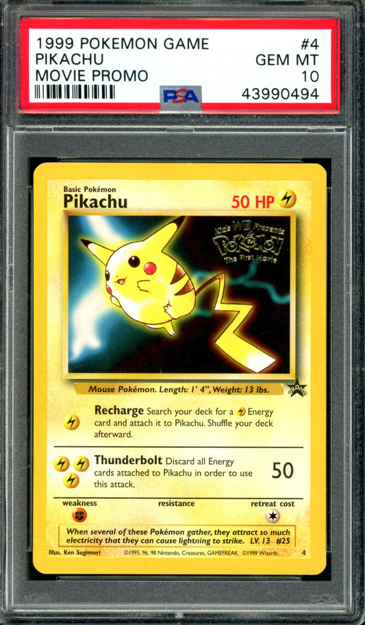 PSA 10 Pikachu (4) [Black Star Promo]